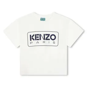 Boys White Kenzo Paris Logo T-Shirt