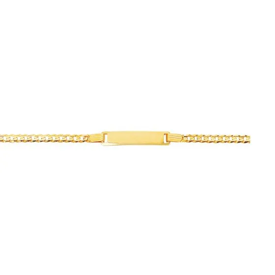 14K Yellow Gold 6" Children's Curb ID Bracelet