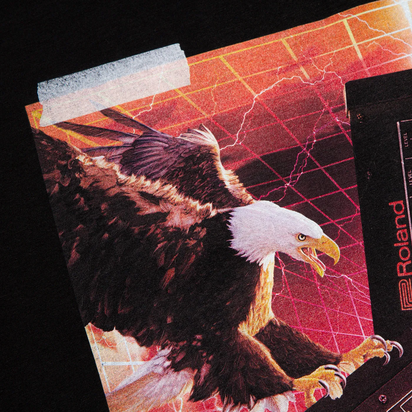 808 Eagle Rising Back Print - Tshirt - Black