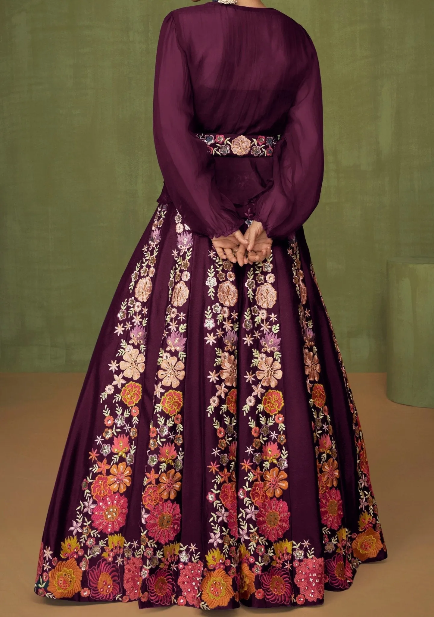 Aashirwad Violet Party Wear Lehenga Suit