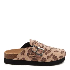 Abel Plus Tan Leopard Clogs