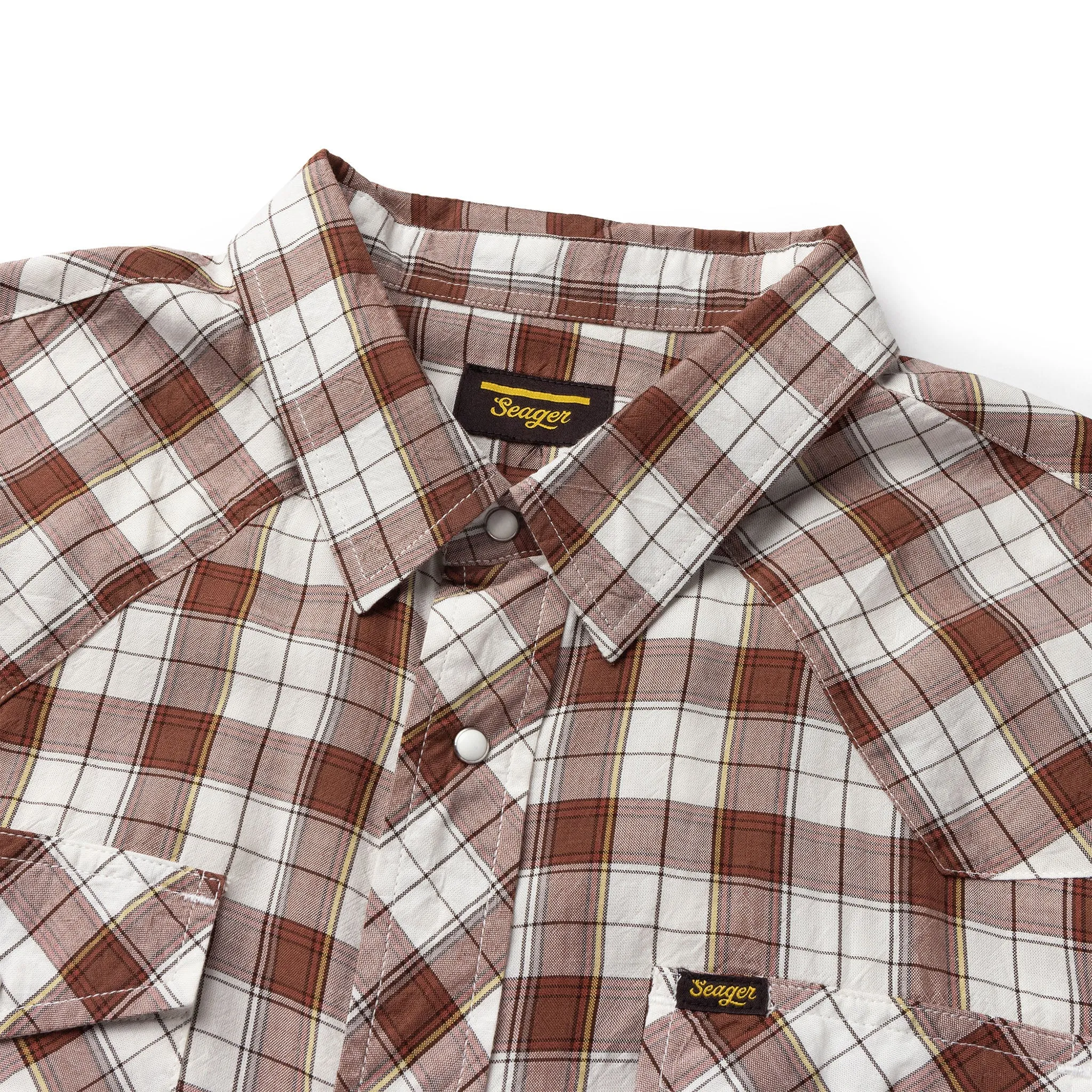 Amarillo S/S Shirt | Brown Plaid | Seager Co.