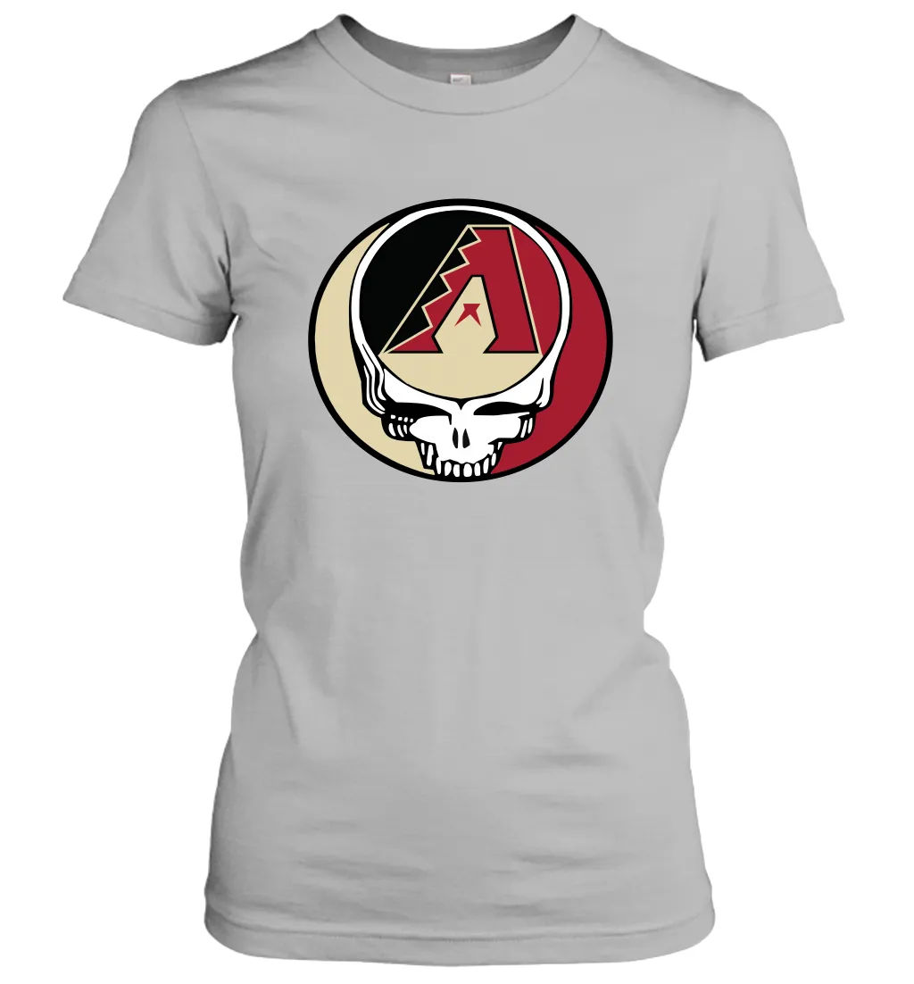 Arizona Diamondbacks Grateful Dead Steal Your Face Baseball Womens T-Shirt