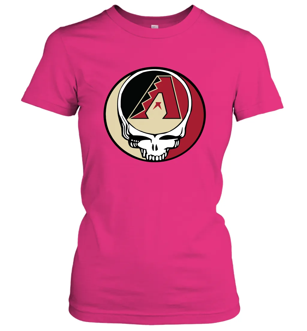 Arizona Diamondbacks Grateful Dead Steal Your Face Baseball Womens T-Shirt