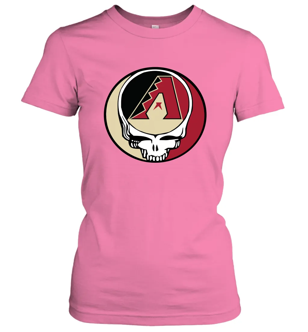 Arizona Diamondbacks Grateful Dead Steal Your Face Baseball Womens T-Shirt