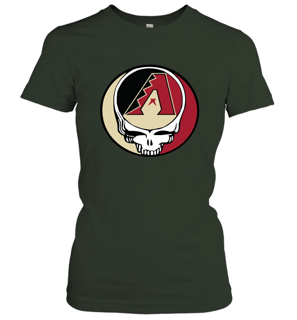 Arizona Diamondbacks Grateful Dead Steal Your Face Baseball Womens T-Shirt