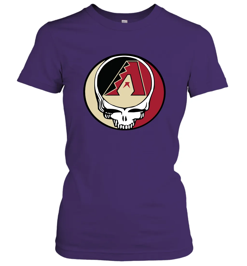 Arizona Diamondbacks Grateful Dead Steal Your Face Baseball Womens T-Shirt