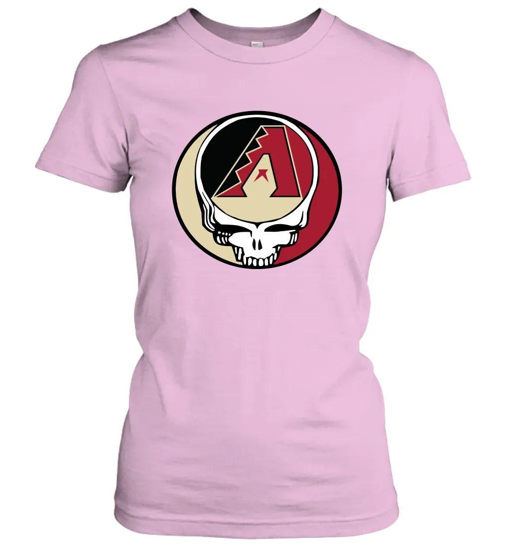 Arizona Diamondbacks Grateful Dead Steal Your Face Baseball Womens T-Shirt