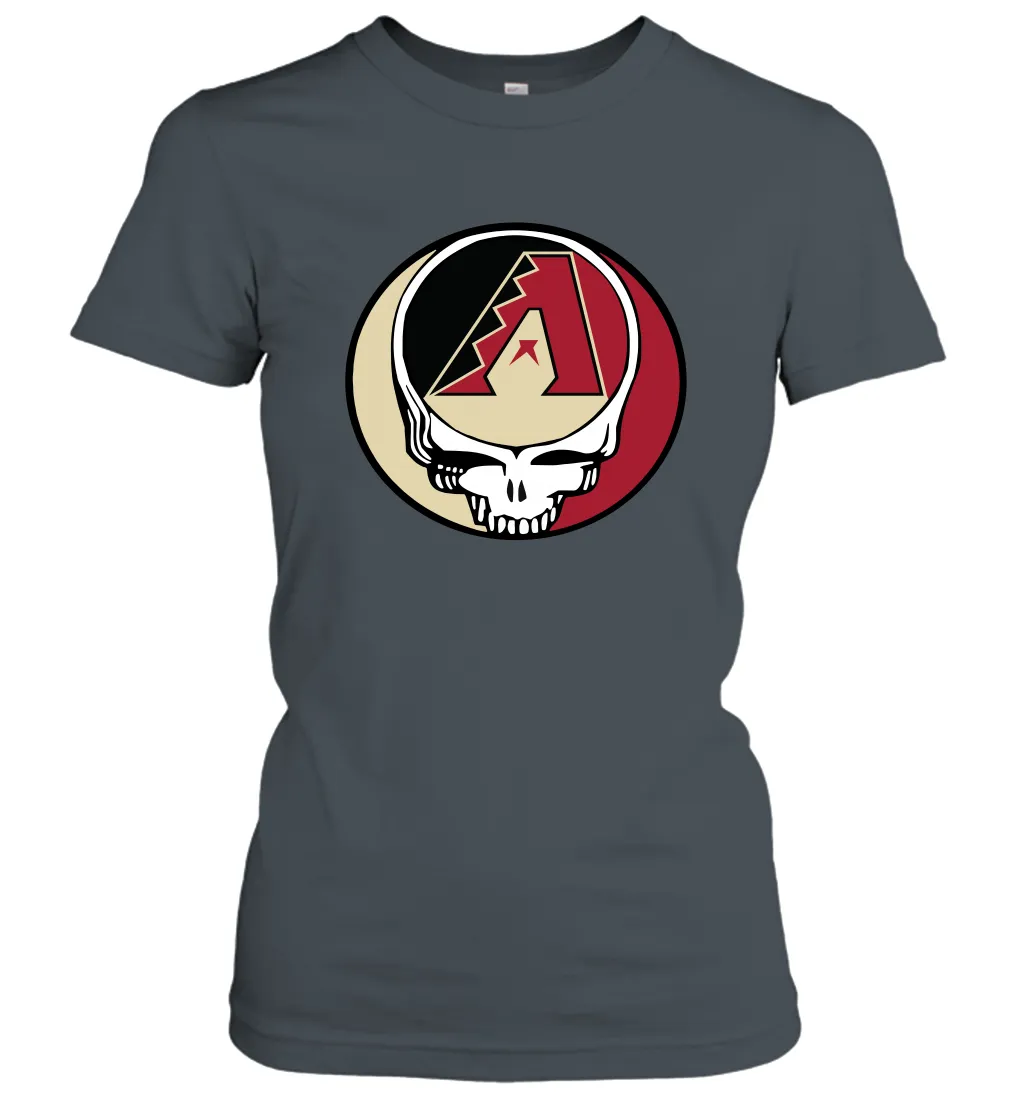 Arizona Diamondbacks Grateful Dead Steal Your Face Baseball Womens T-Shirt