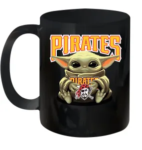 Baby Yoda Hugs Loves The Pittsburgh Pirates Baseball Ceramic Mug 11oz