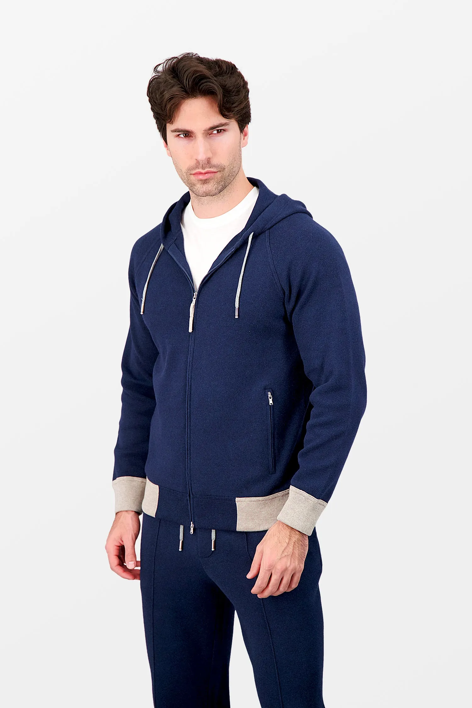 Barba Napoli Tracksuit Blue Hoodie