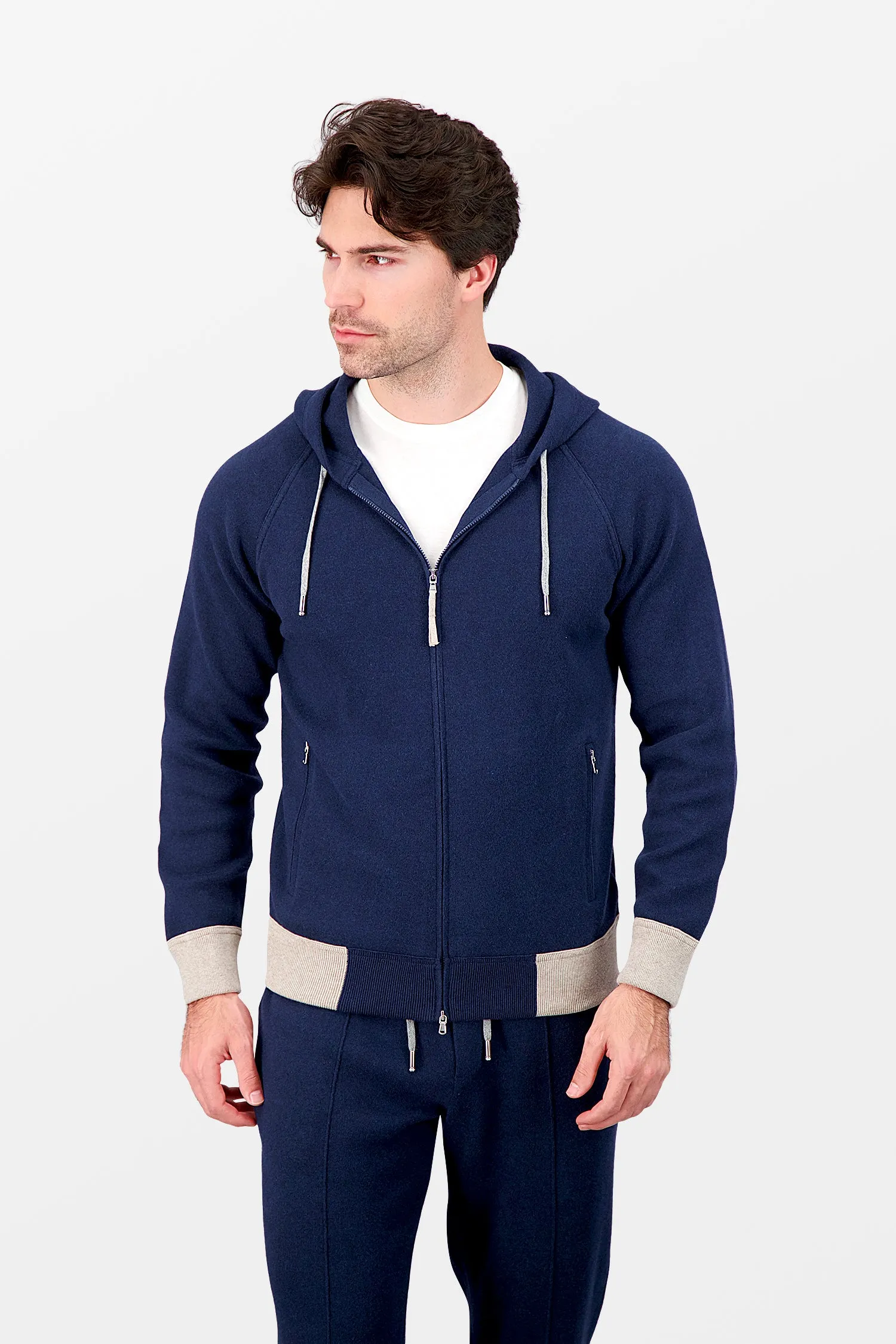 Barba Napoli Tracksuit Blue Hoodie