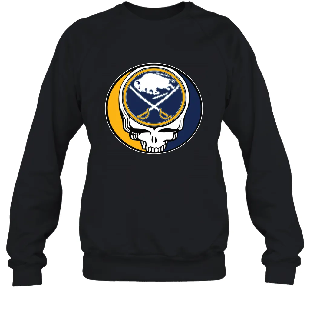 Buffalo Sabres Grateful Dead Steal Your Face Hockey NHL Adult Sweatshirt