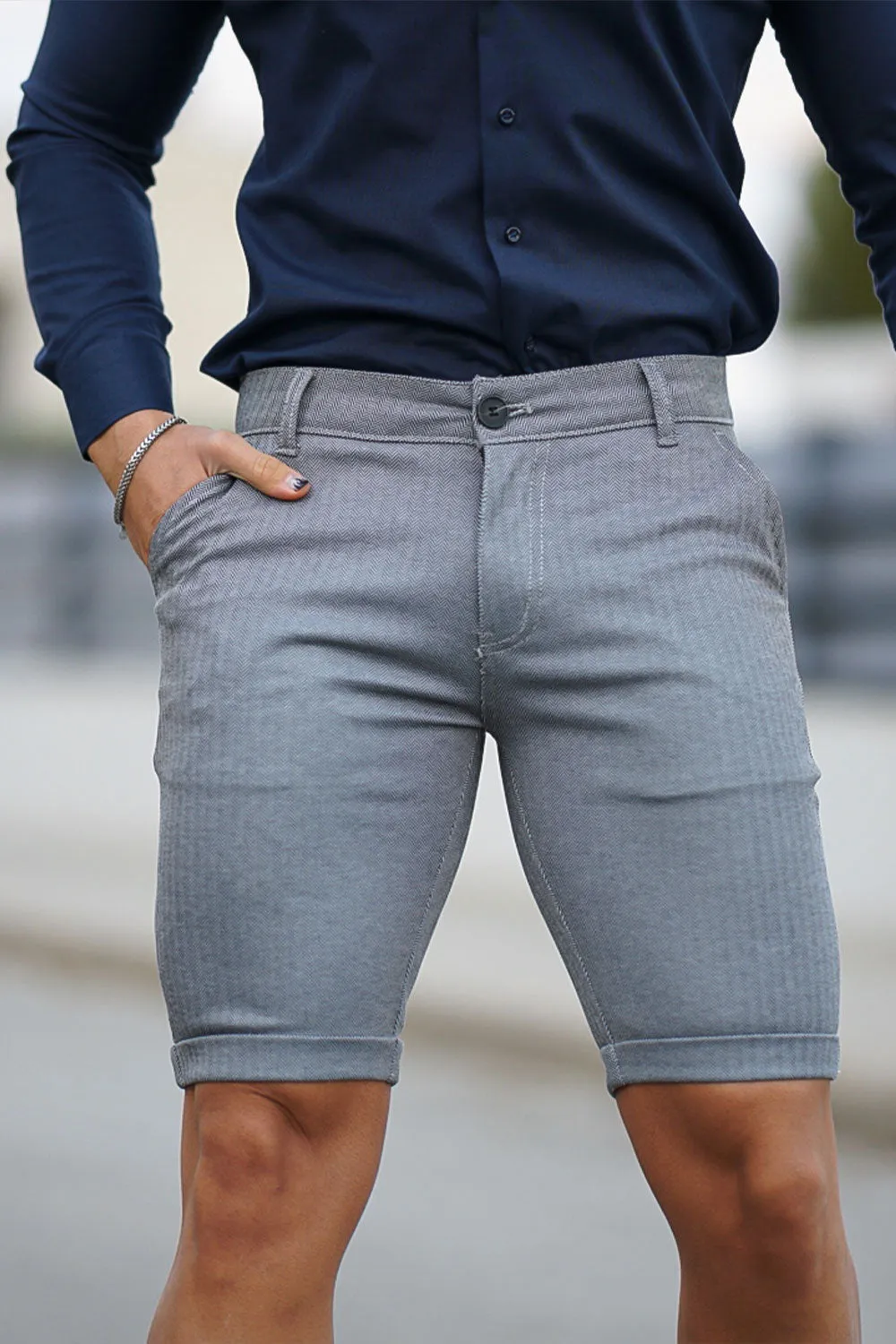 Buy $80 Free Shipping Men's Blue Chino Short