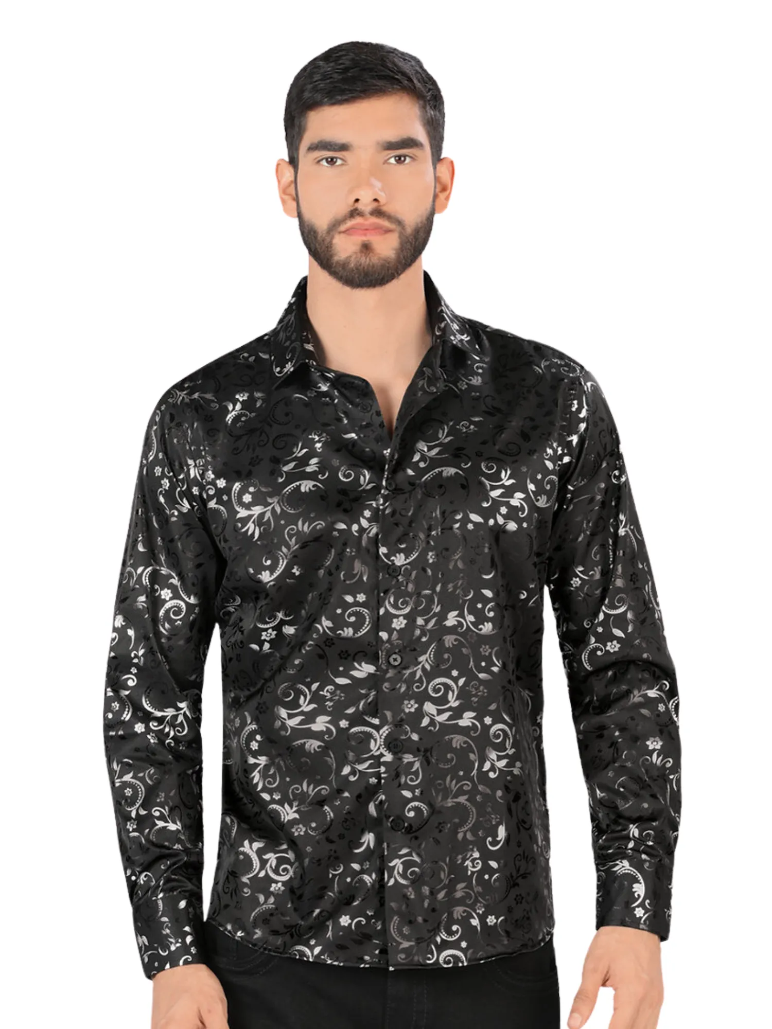 Camisa Casual Manga Larga Estampada para Hombre 'Montero' - ID: 0795