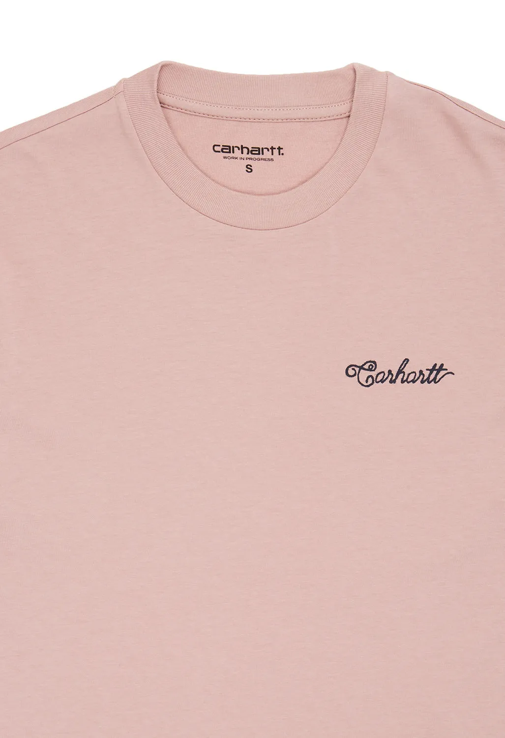 Carhartt WIP Women's Stitch T-Shirt - Glassy Pink / Dark Navy