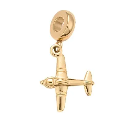 Charis Love Story European Single Charm Bead, Gold Stainless Steel (Purchase on Back Order 2-3 weeks)