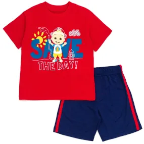 CoComelon Cocomelon JJ T-Shirt and Athletic Mesh Shorts Outfit Set