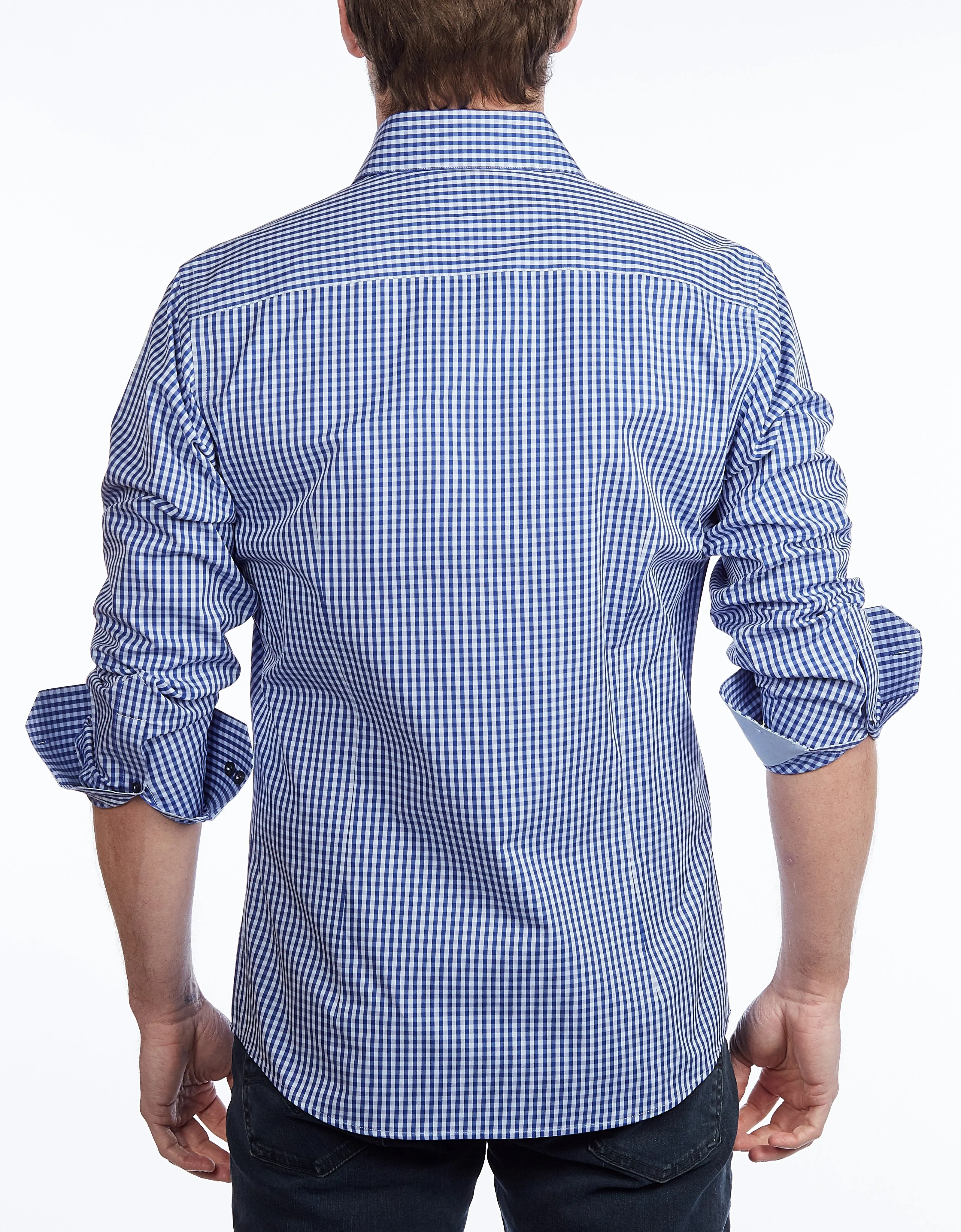 Contrast Collar Button-Up Shirt  -  Contemporary Fit - Contrast trimming - final sale