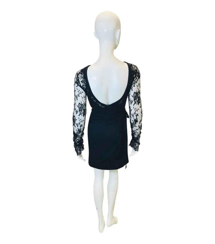 Ermanno Scervino Cashmere & Silk Lace Detailed Dress. Size 42IT