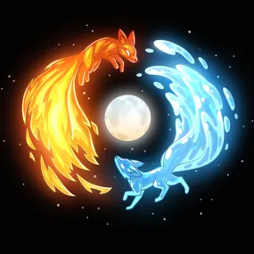 Fire and Water Kitsune