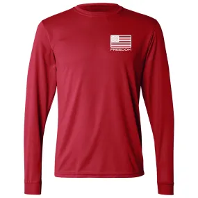 Freedom Flag Patriotic Performance Long Sleeve Tee