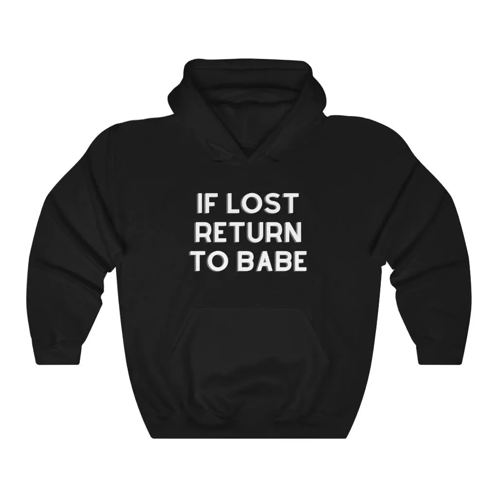 If Lost Return To Babe Matching Couple Hoodies