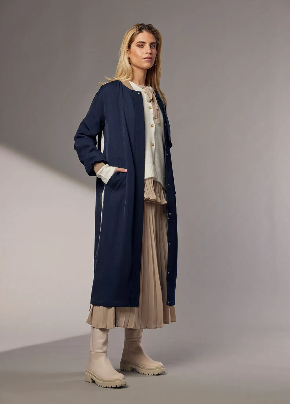 Matrix Coat - Navy