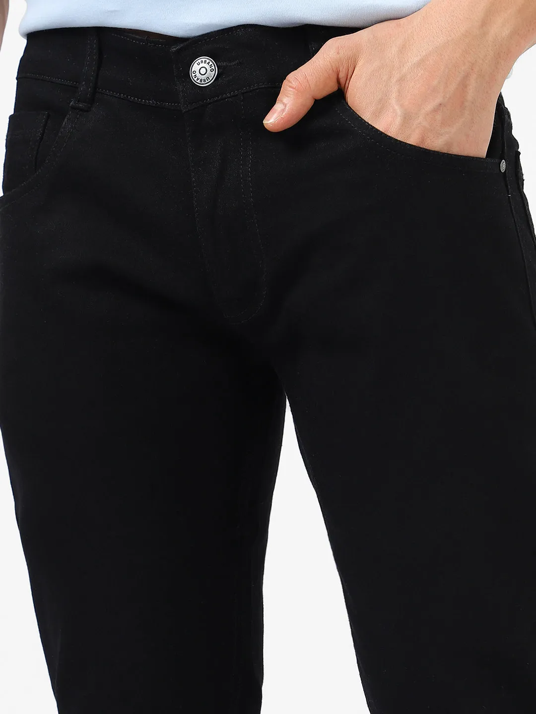 Men's Black Slim Fit Stretchable Jeans