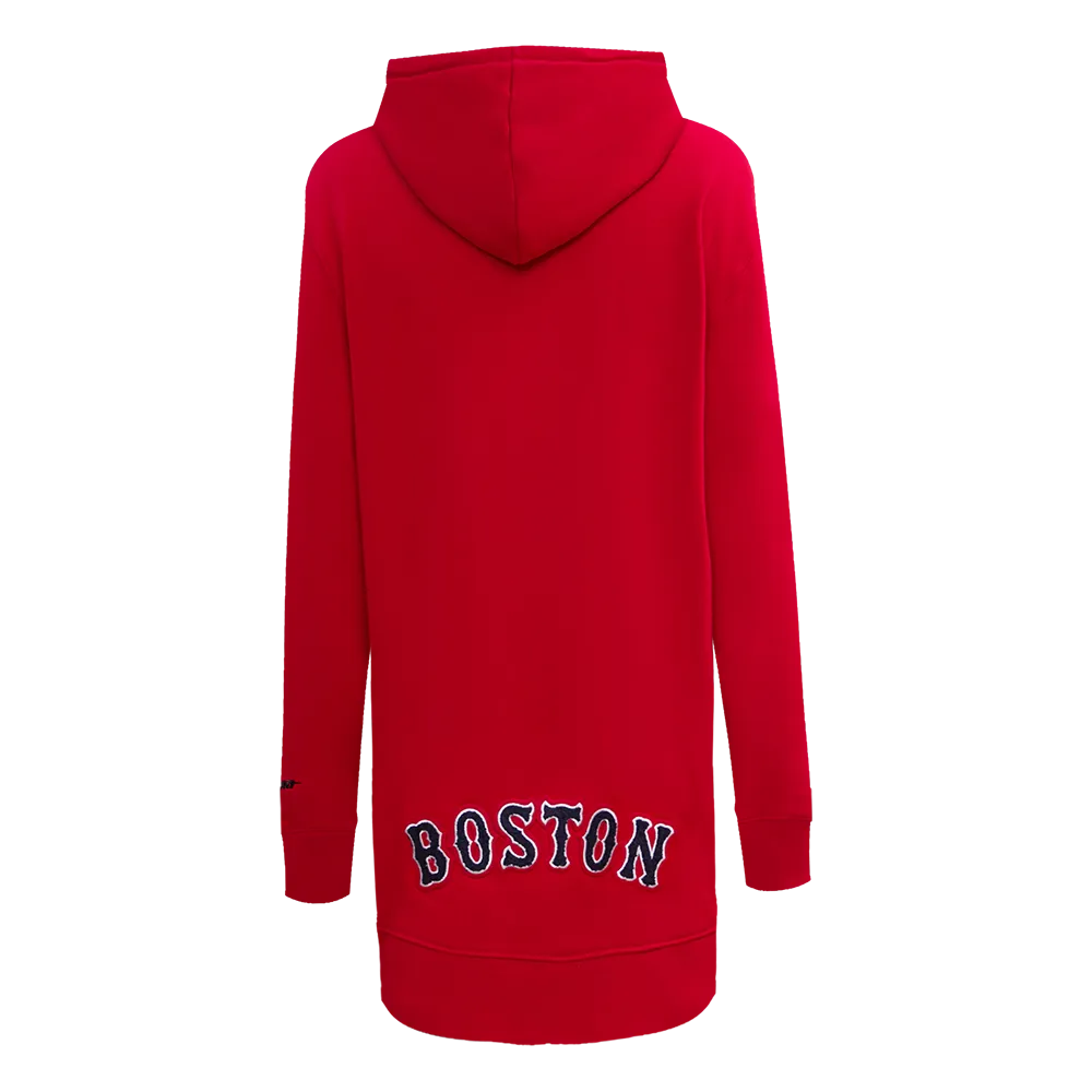 MLB BOSTON RED SOX CLASSIC WOMEN'S HOODIE DRESS (RED)