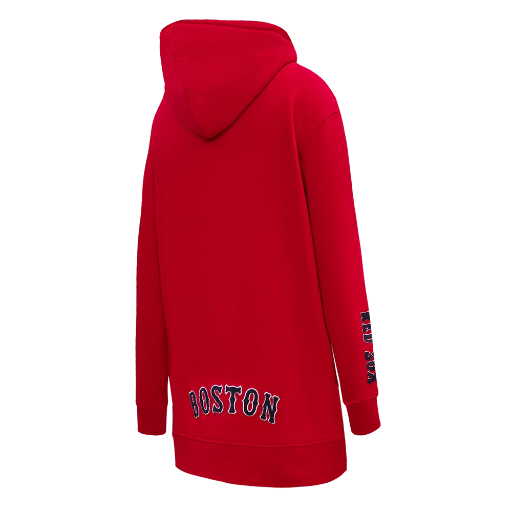 MLB BOSTON RED SOX CLASSIC WOMEN'S HOODIE DRESS (RED)