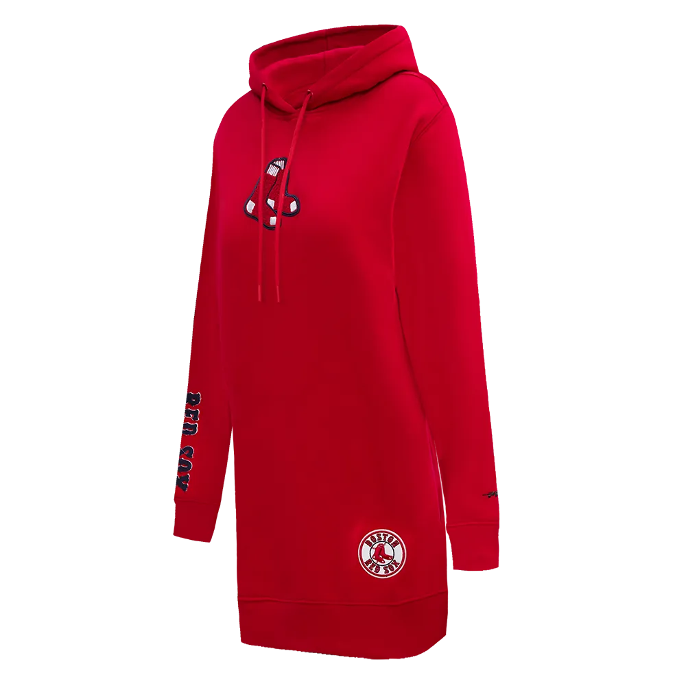 MLB BOSTON RED SOX CLASSIC WOMEN'S HOODIE DRESS (RED)