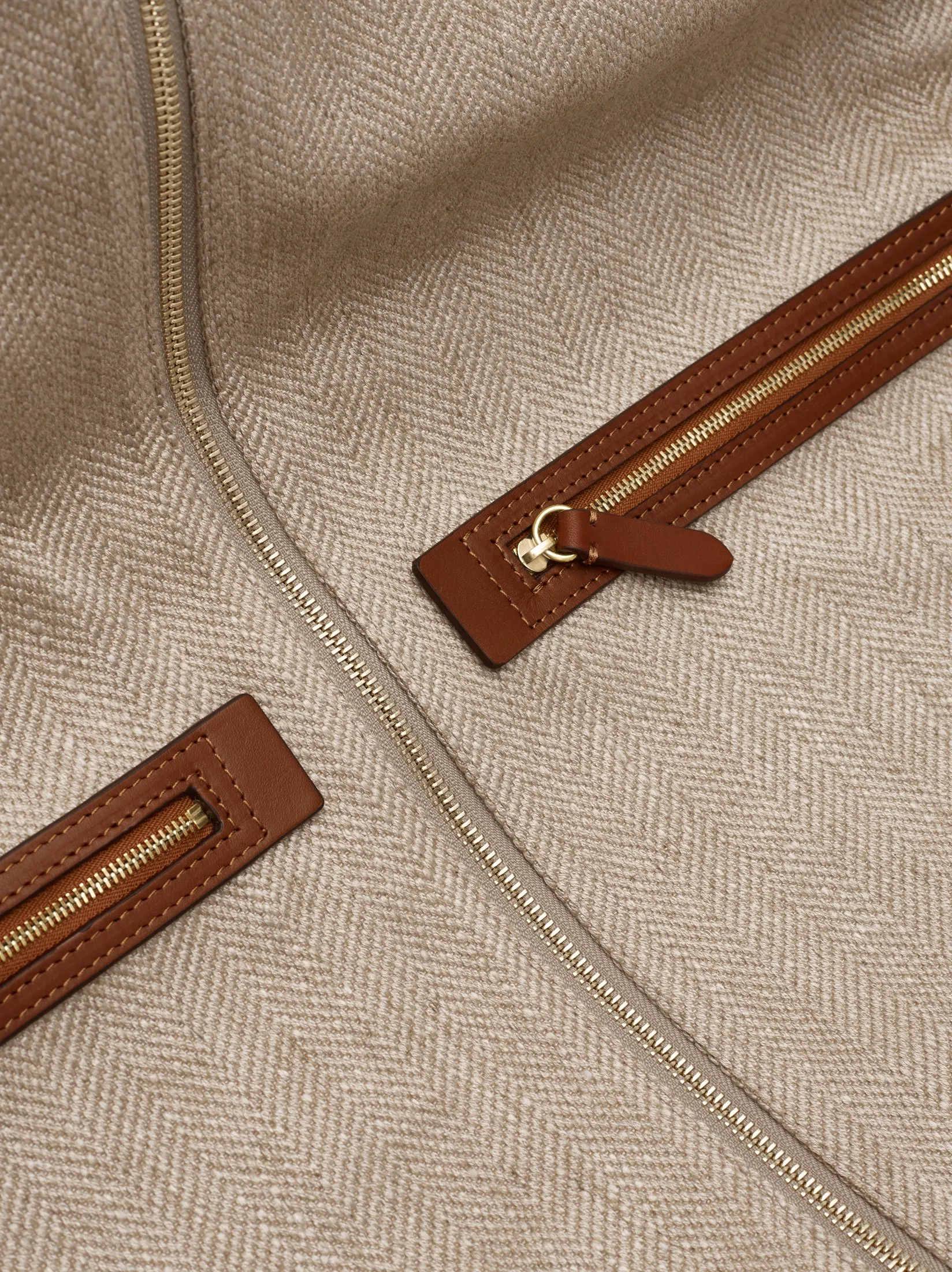 M/S Suit Carrier - Grand Herringbone/Cuoio