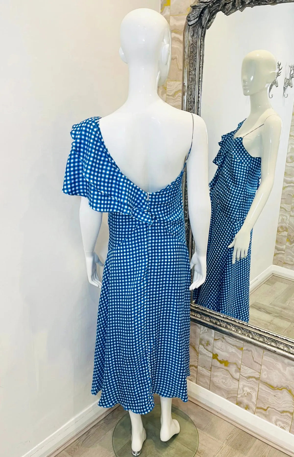 Paper London Silk Gingham Dress. Size 8UK