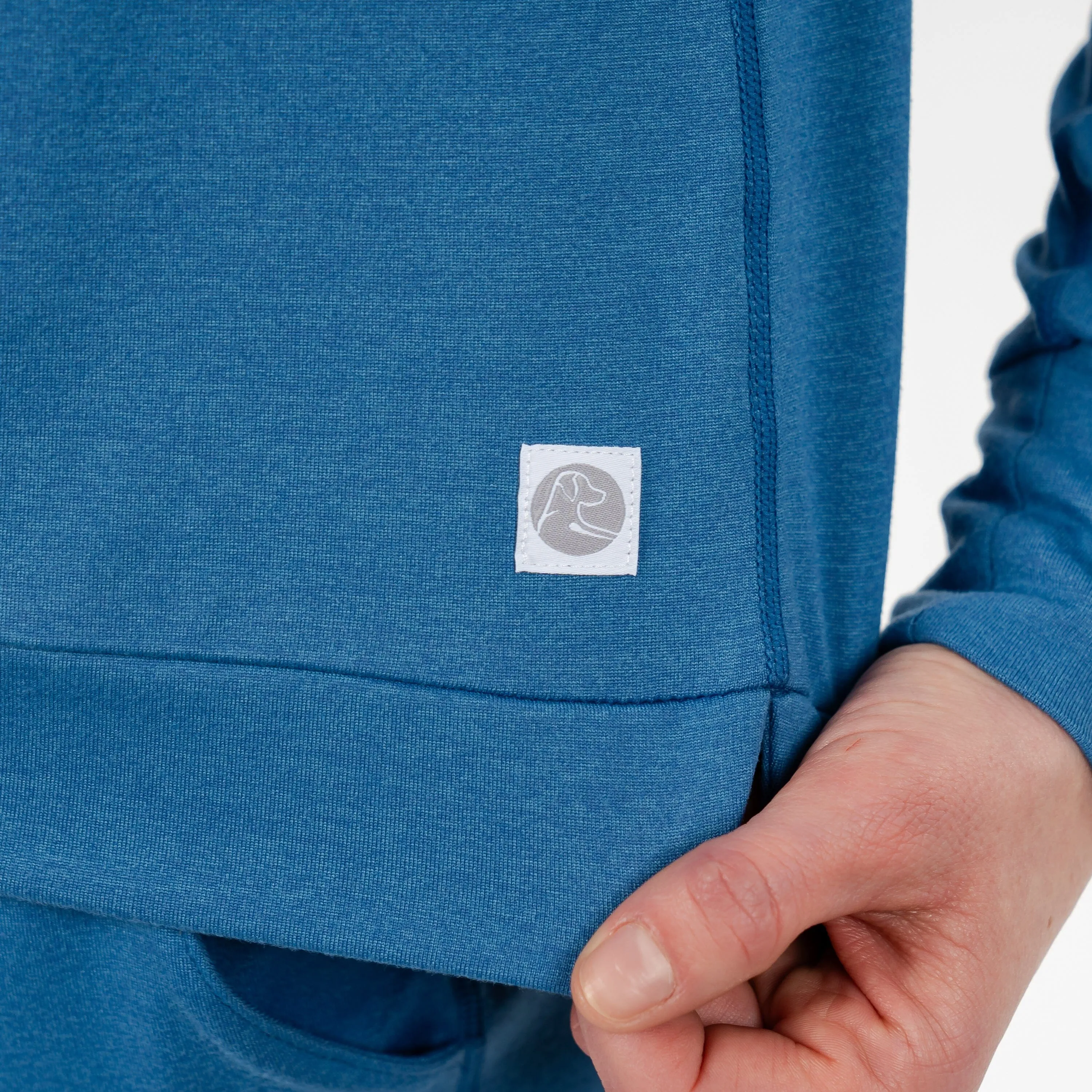 Tempo Performance Hoodie | Heather - Stone Blue/Vintage Blue