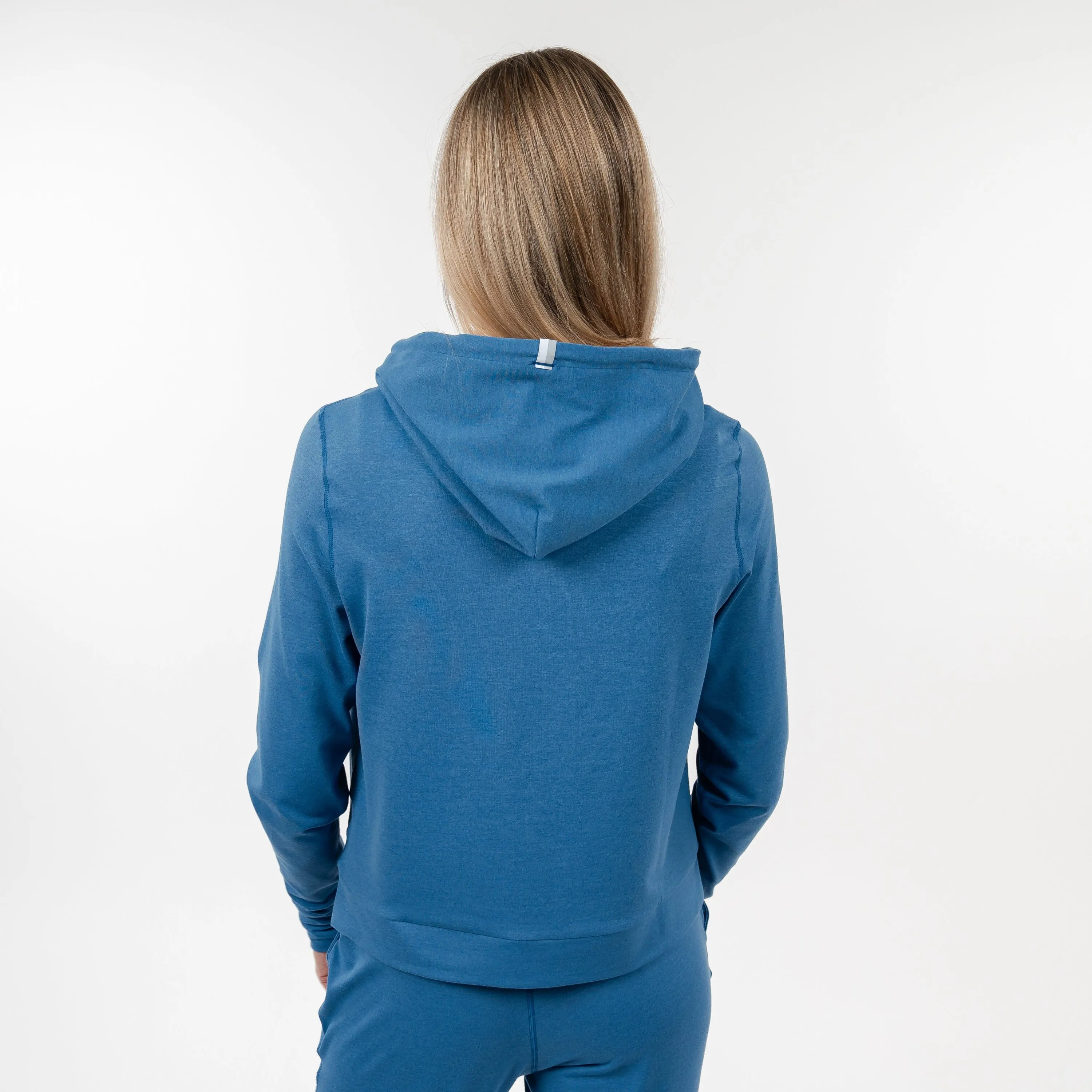 Tempo Performance Hoodie | Heather - Stone Blue/Vintage Blue