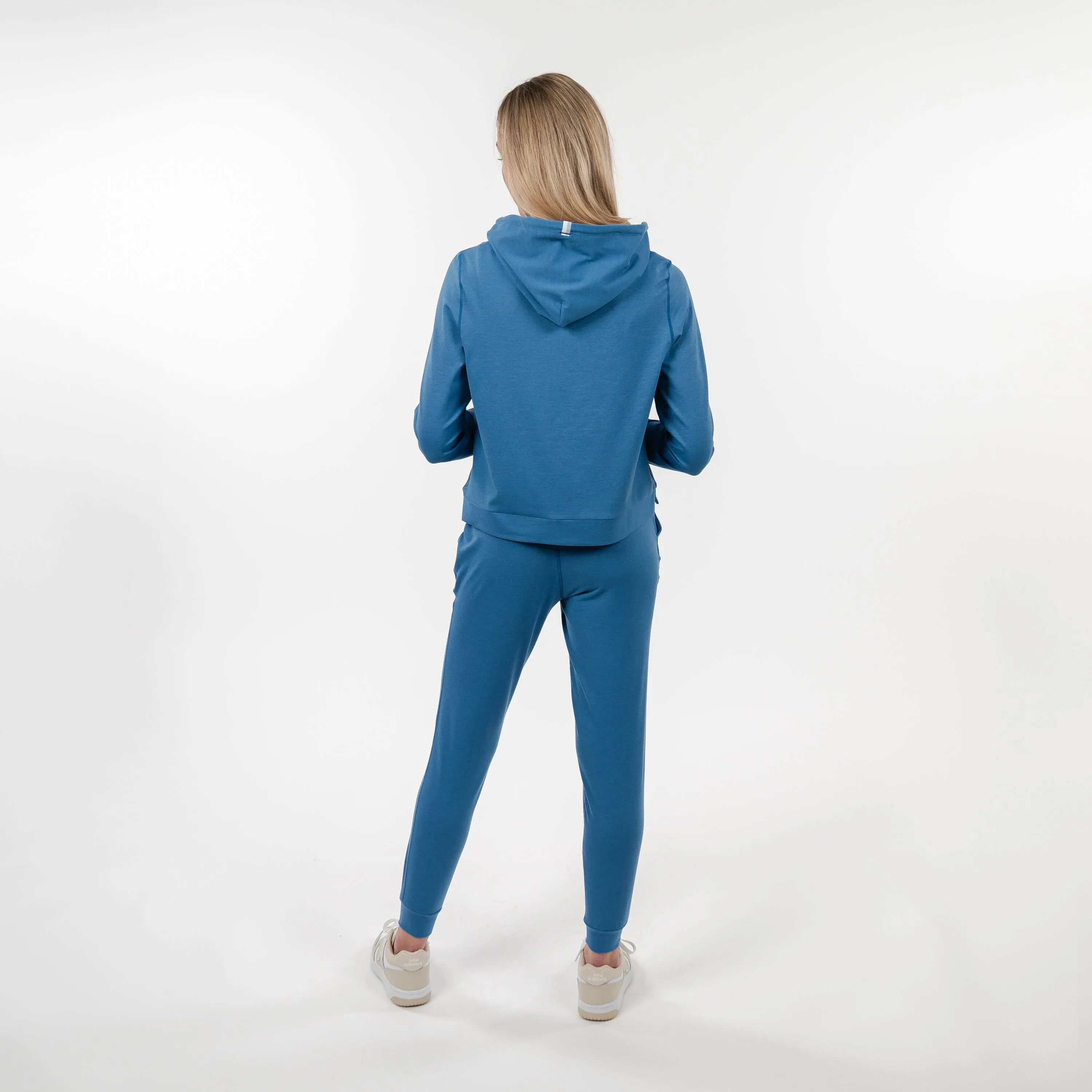 Tempo Performance Hoodie | Heather - Stone Blue/Vintage Blue