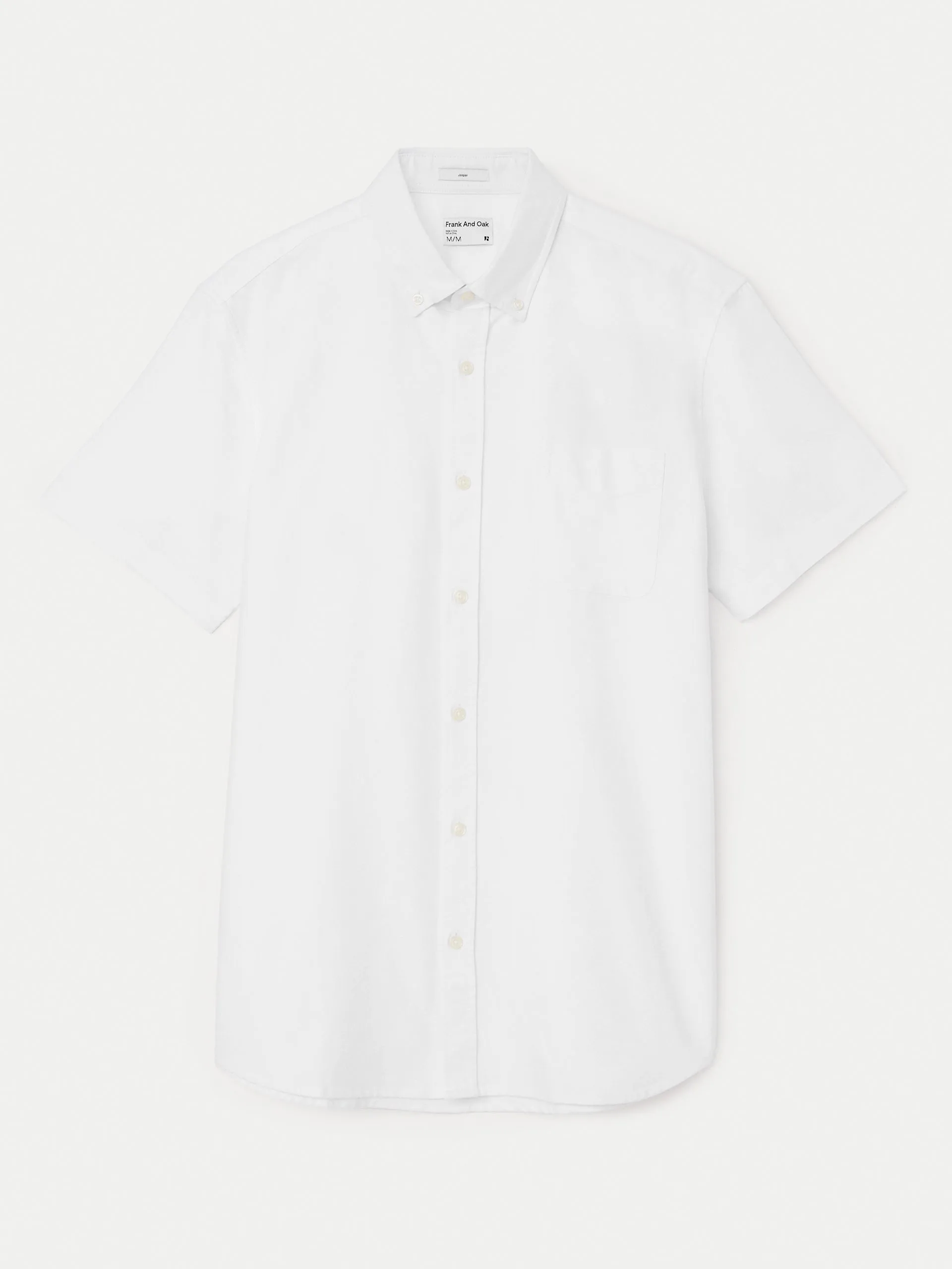 The Jasper Short Sleeve Oxford Shirt in White