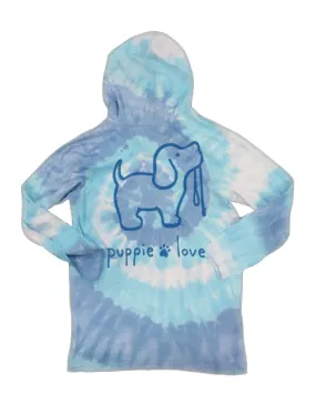 TIE DYE #4 PUP, HOODIE TEE