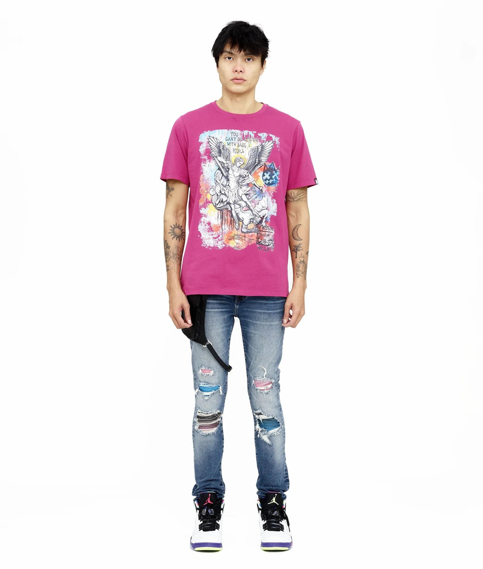 TYE DYE PUNK SUPER SKINNY MOTO IN STOKE (NO HIP POUCH)