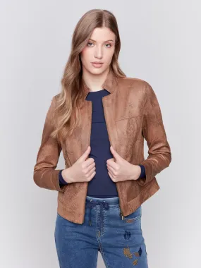 Vintage Faux Leather Jacket - Truffle