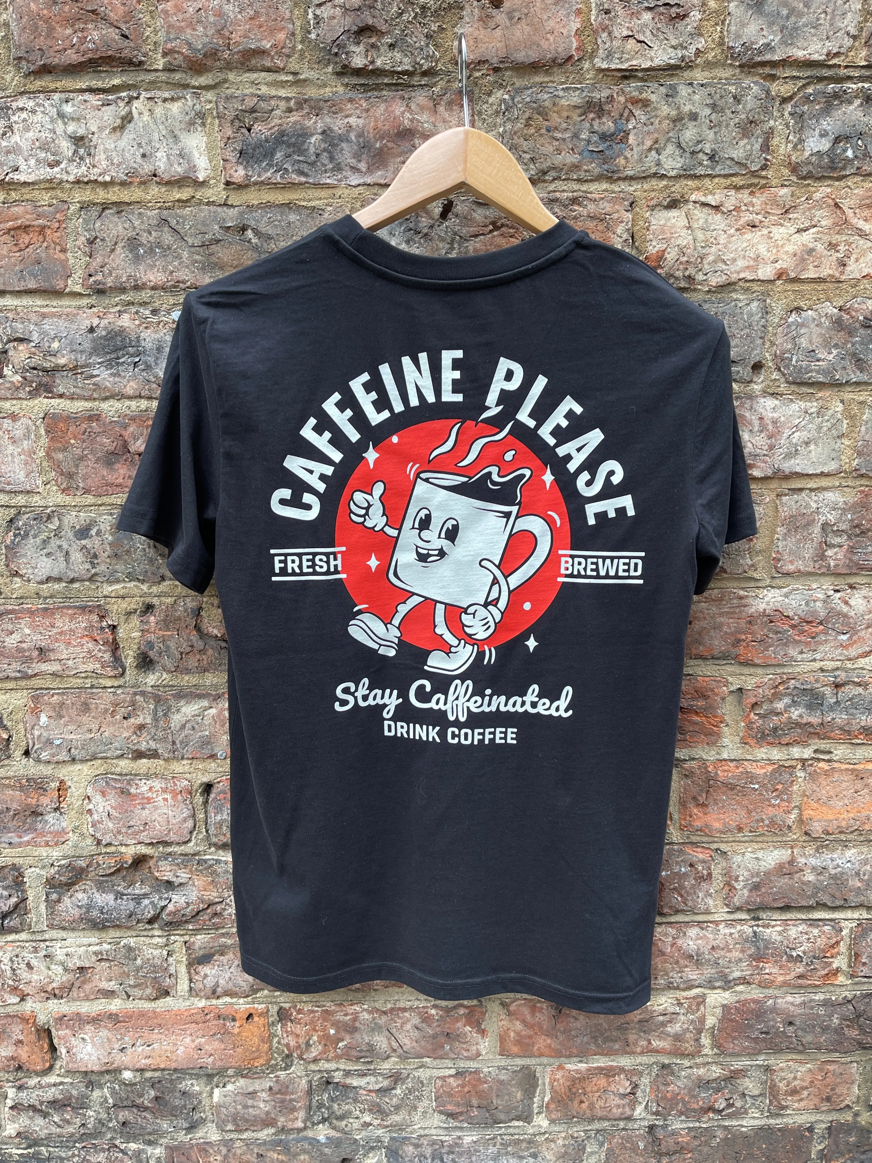 Coffee Time T-Shirt by Winstons - Black Color